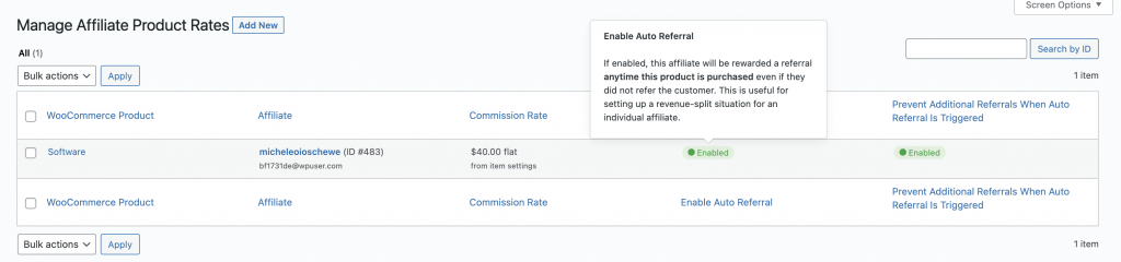 Auto Referrals Enabled